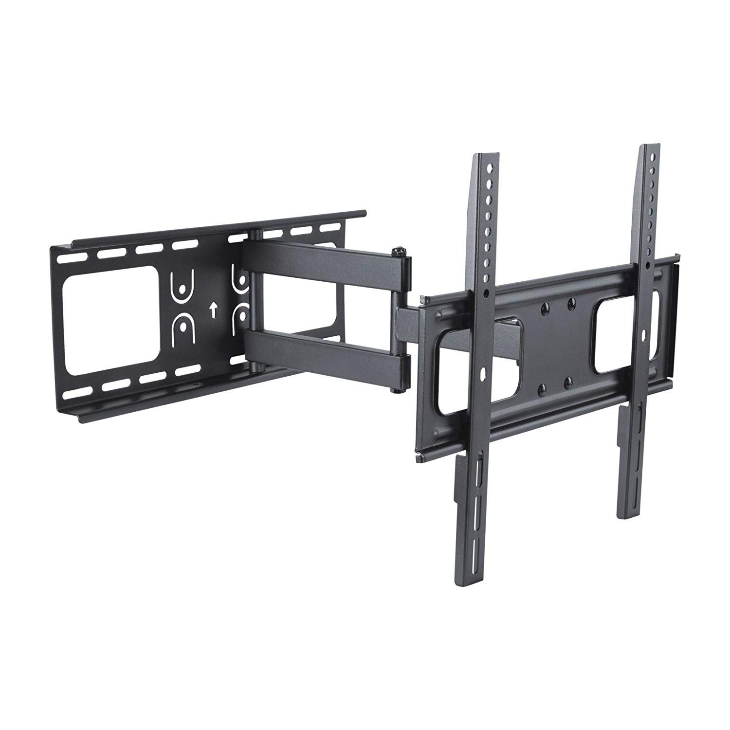 PureMounts TV Bracket with 62-475 mm Wall Clearance, Tiltable 10°/-20°, Swivels 90°/-90°, Maximum Load 50 kg, Vesa up to 400 x 400, Black — image 1