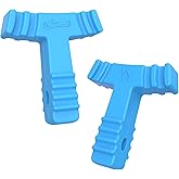 2 Pcs Chewies for Invisalign Aligners, Orthodontic Aligner Chewies Chompers Aligner Trays Seaters Durable Medical Grade Silicone Compatible with Invisible Braces (Blue)