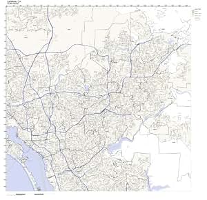Amazon.com: La Mesa, CA ZIP Code Map Not Laminated: Home & Kitchen
