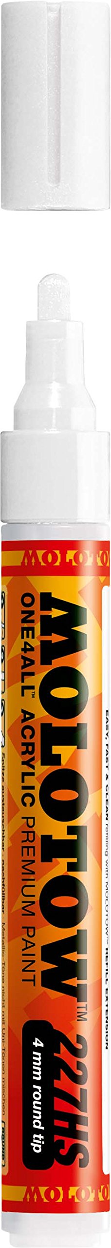 Photo 1 of MOLOTOW ONE4ALL Acrylic Paint Marker, 4mm, Signal White, 1 Each (227.211)