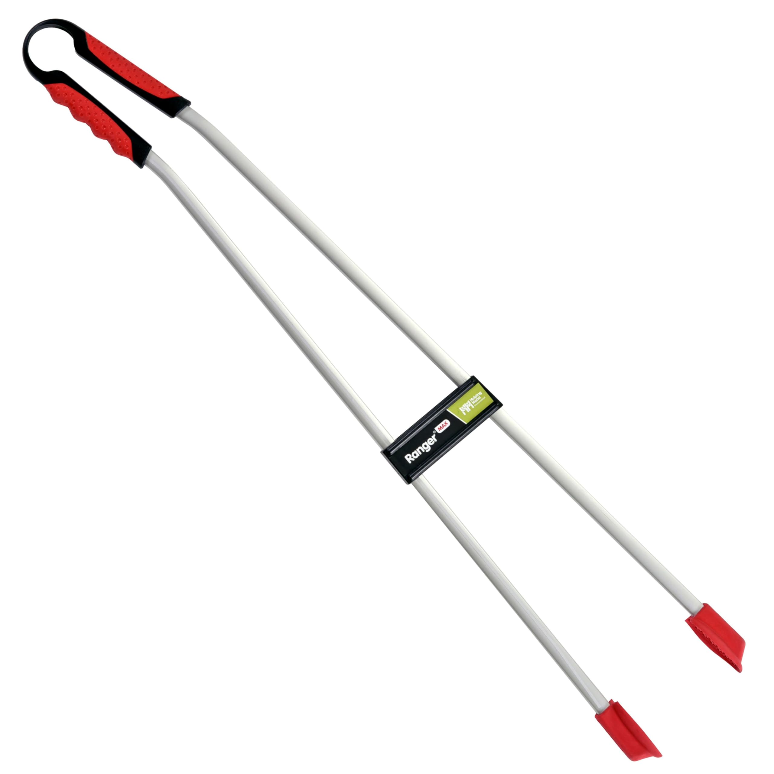 The Helping Hand Company Ranger MAX Tong Style Litter Picker with Curved Handle 35”/89cm, Heavy Duty Rubbish Picker Grabber, Long Hand Held Litter Picker for Adults, Outdoor Rubbish Pick Up Tool