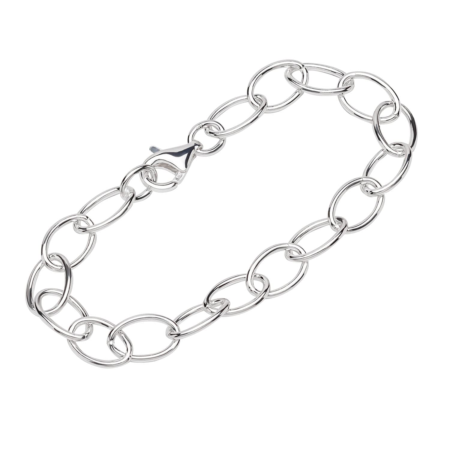 NKlaus bracelet 925 Sterling Silver 19cm link chain ladies bracelet chain designer chain 12477