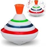 STOBOK Spinning Top Toy with LED and Music Peg-top Hand Spinner Gyro Toy Gift for Kids