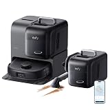 eufy Robot Vacuum E28, 20,000 Pa Suction, Roller Mop with HydroJet System, Portable Carpet for Deep Cleaning,All-in-One Robot Vacuum and Mop Combo, Zero-Tangling, Corner-to-Edge Cleaning (Upgraded)