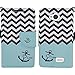 LG Tribute Case, SOGA® PU Leather Magnetic Flip Design Wallet Case for LG Tribute LS660 / Optimus F60 D390N / Transpyre VS810PP - Teal Chevron Anchor Love [SWF11]
