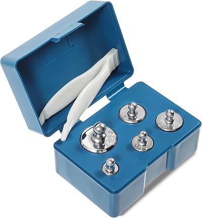 Trimming Shop 5pc Chrome Calibration Weight Set with Tweezers 50g 20g 10g 5g