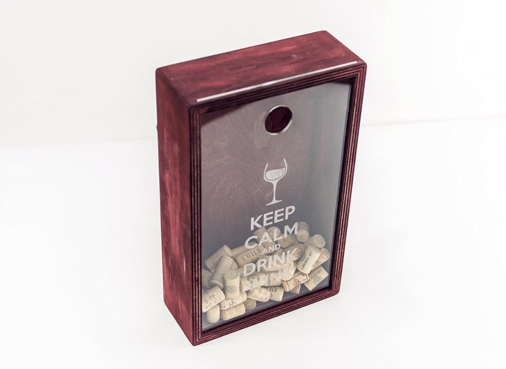 Wine Corks Box Wooden Shadow Box Wine Cork Storage Wine Cork