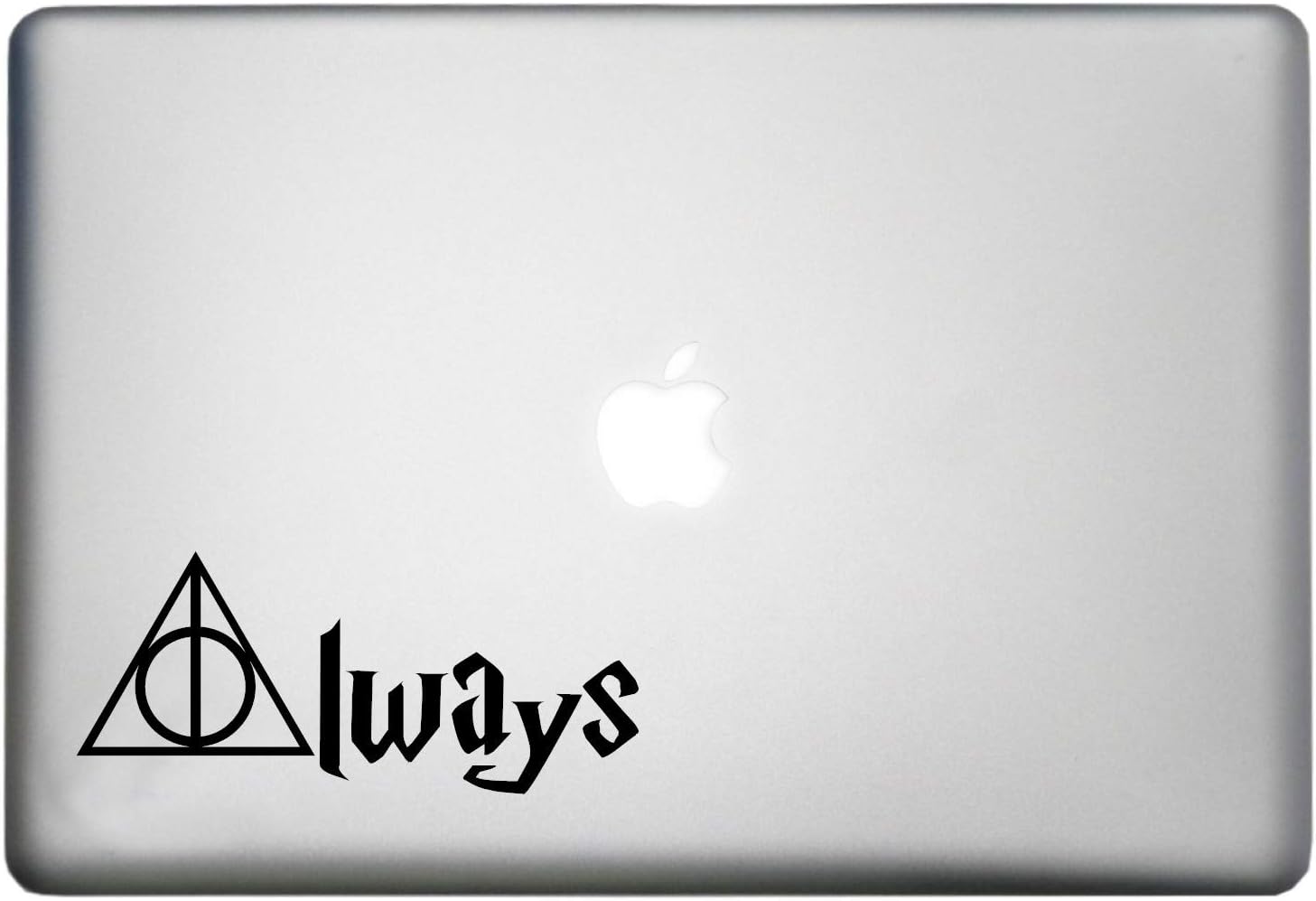 Harry Potter Always MacBook Pro Sticker Vinyl Decal is a Deathly Hallows Harry Potter Decor Decal. Laptop Sizes 11, 12, 13 and 15 inch Black