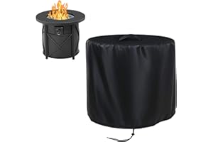 POMER Fire Pit Cover,30inch Round Fire Pit Cover for BALI OUTDOORS Gas Firepit Table Waterproof Propane Gas Fire Pit Column Cover - 30" D x 25" H