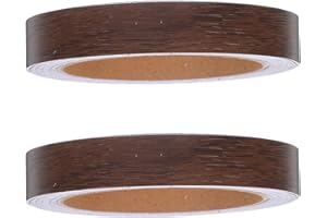GATHINESS 2 Rolls Wood Grain Edge Trim Tape 1.8cm X 10m Wood Edge Protector Banding for Furniture Cabinet
