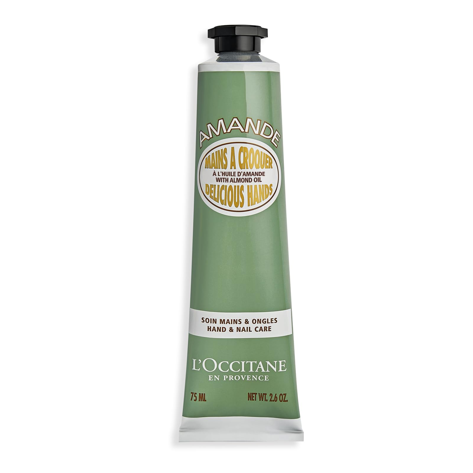 L'OCCITANE Almond Delicious Hands Cream 75ml | Sweet Scented | 98% Readily Biodegradable | Clean & Luxury Beauty Hand Care for All Skin Types