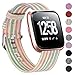 Welltin Bands Compatible with Fitbit Versa/Fitbit Versa 27/Fitbit Versa Lite for Women Men, Breathable Woven Fabric Strap, Quick Release, Adjustable Replacement Wristband for Fitbit Versa Smart Watch
