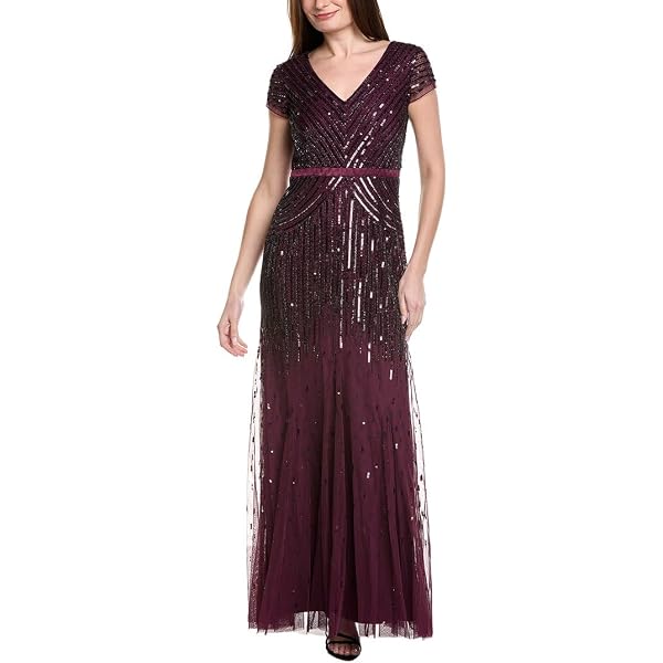 Amazon.com: J Kara Women's Petite Petite Short Sleeve Beaded Top Long Dress  Dress, Gray/Multi, 10P : Clothing, Shoes & Jewelry