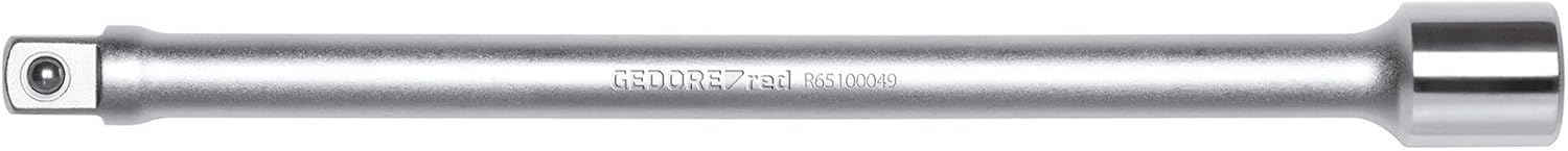 GEDORE red Socket spanner extension, 1/2" 12.5 mm square drive, 250 mm long, Adapter, Tool, R65100049, Chrome-plated steel