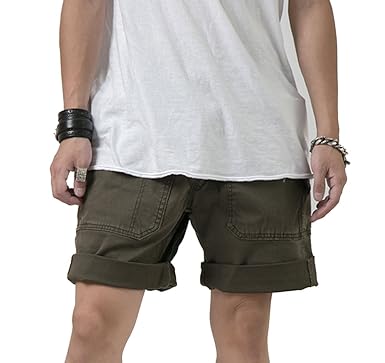 Amazon ショートパンツ メンズ ハーフパンツ ミリタリー Khaki