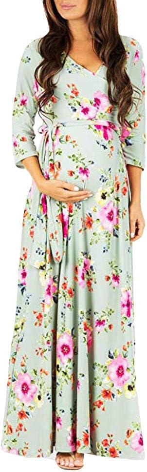Worsworthy Pregnant Woman Print Wrap Maternity Dress Summer Maternity Dress Maternity Dress Maternity Wedding Dress Maternity Wrap Dress Maternity Work Dress Maternity Dress Occasion