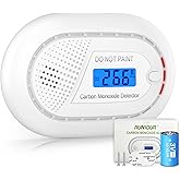 Carbon Monoxide Detectors with 10-Year Battery, Digital LCD Display, LED Flashing Signal Lights Portable CO Monitor Alarm for Travel, RV, Home, and Depot (1 Pack)