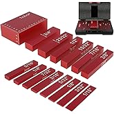 Abizarch 15pcs Gauge Block Set, Aluminum Alloy Height Gauge Block High Precision Setup Bars, Testing Gauge Block Measuring To