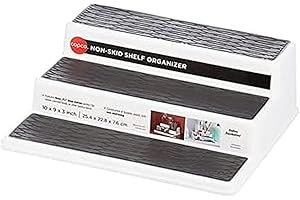 Copco - 3-Tier Cabinet Shelf Organizer, Non-Skid, Durable with Multi-Level Storage for Easy Viewing, Ideal for Spices, Cans &