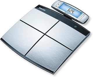Beurer BF 105 Body Complete Diagnosewaage mit abnehmbarem XXL-Display, Ganzkörperanalyse mit separater Ober- und Unterkörpermessung, inklusive kostenloser App mit TÜV-zertifizierter Datensicherheit