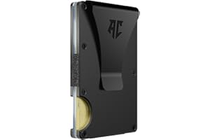 APEX CARRY Men's Minimalist Credit Card Holder - Slim Wallet for Men with RFID Blocking - Front Pocket Metal Wallet with Money Clip (Obsidian)