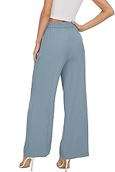 FUNYYZO Women's Wide Leg Pants High Elastic Waisted