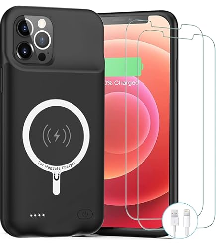 Amazon.com: Battery Case for iPhone 12/12 Pro,[6800mAh] Protective