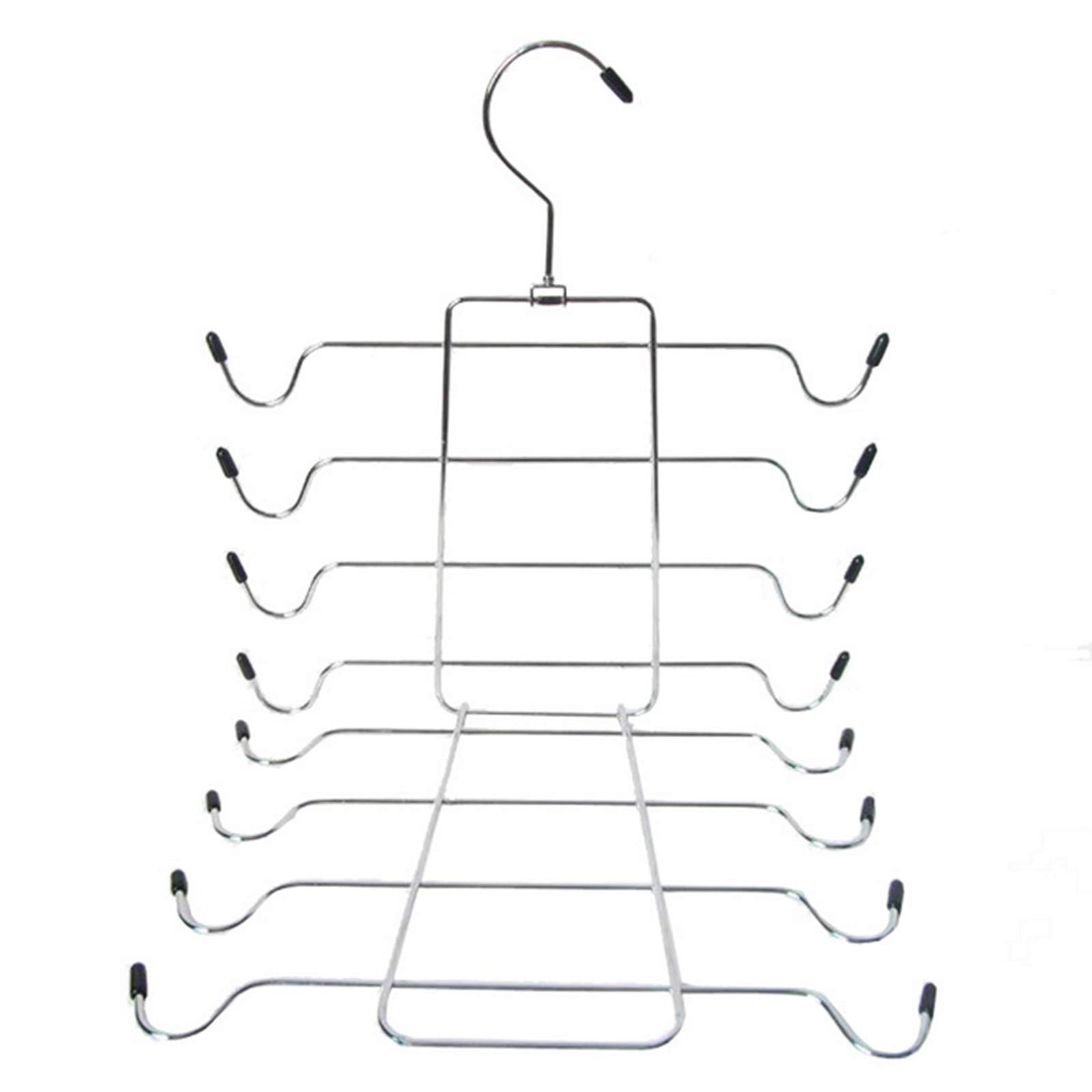 Space-Saving Durable Vest Hanger And Bra Organizer-Foldable Metal Hanger, 16-In-1 Space-Saving Closet Organizer, Used For Vests, Camisoles, Bras, Swimsuits, Belts, Ties (1)