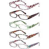 Kerecsen Reading Glasses 5 Pairs Ladies Fashion Spring Hinge Readers for Women