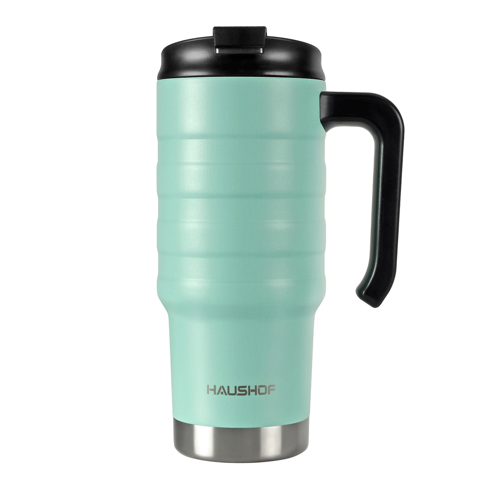 HAUSHOF Travel Tumbler 700ml, Double Wall Vacuum Insulation Flask, Stainless Steel Coffee Mug, Keeps 24 Hours Cold & 6 Hours Hot, BPA-Free
