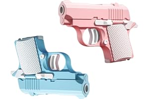 HELOBELA 2-Pack Fidget Gun: 1911 3D Printed Toy Pistol, Realistic Toy Gun for Kids, Stress Relief Toy, Suitable for ADHD & Anxiety, Safe & Fun Suitable for Gift! (Pink&Blue)