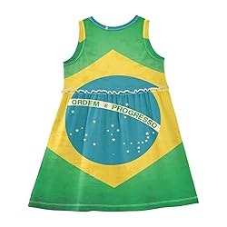 Aflyko Country Patriot Girls Dresses Brazil Flag
