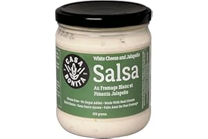 Casa Bonita White Cheese and Jalapeno Salsa | Vegan & Gluten-Free | Smoky & Savoury | Perfect for Dipping and Topping