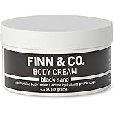 FINN & CO. Black Sand Hydrating Body Cream - Vitamin-Rich, Non-Greasy, Paraben-Free, Beachy-Scented Lotion for Daily Hydration, 6.6 oz.
