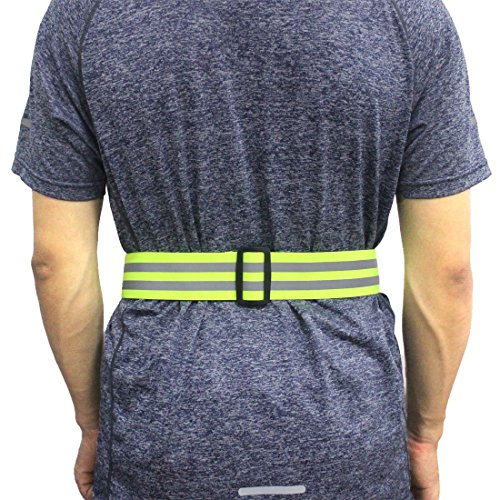 YUNYILAN Reflective Elastic Belt or Sash, Military Heritage Style Glow Belt, Running Walking Motorcycling and Outdoor Sports Safety Glow Belt，Adjustable - Thumbnail 4