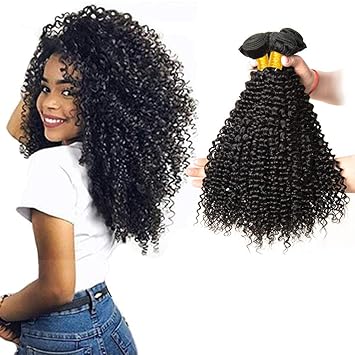Amazon Com Brazilian Kinkys Curly Virgin Human Hair 3 Bundles