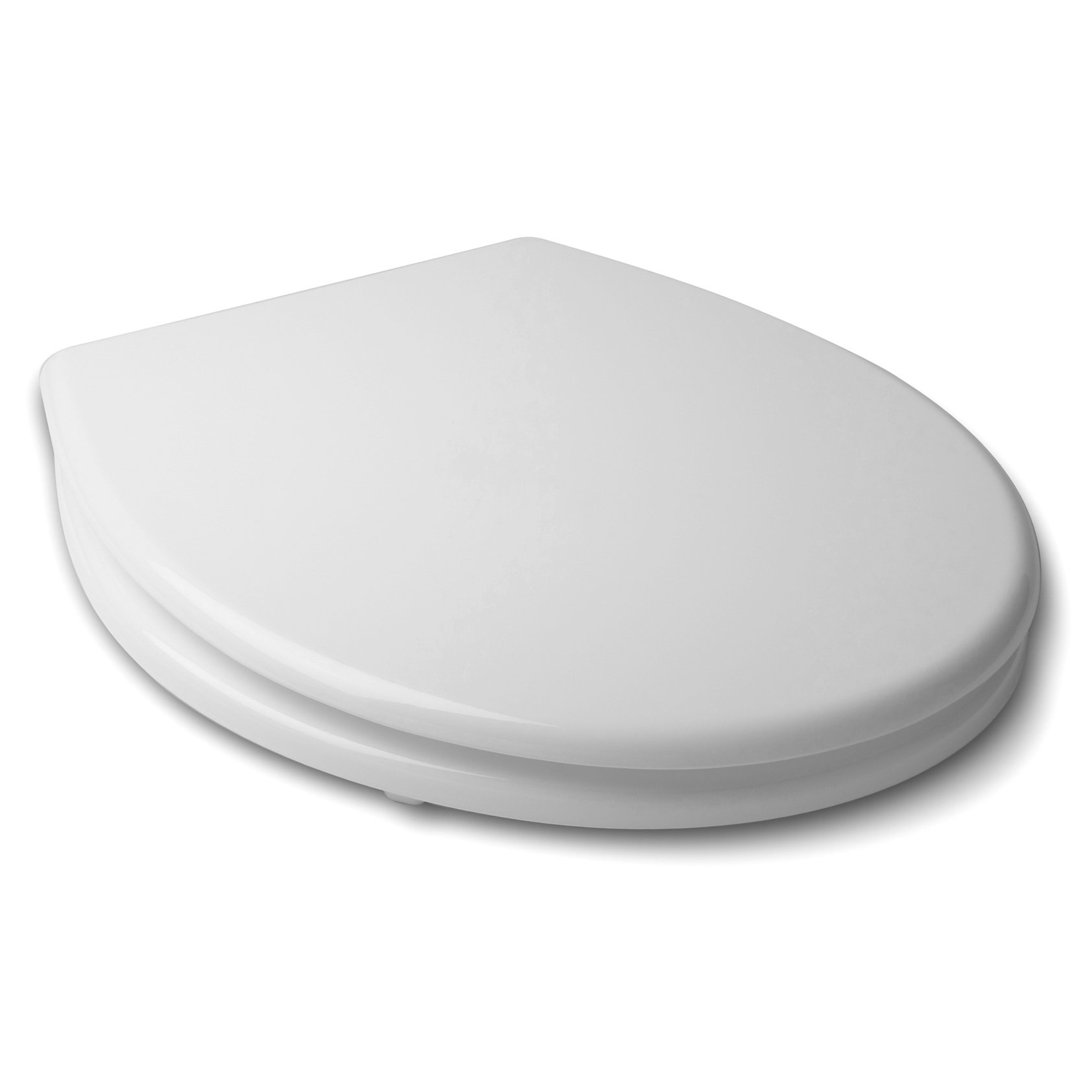 TATAY Toilet seat in MDF, resistant and solid material. White with glossy finish. — image 1