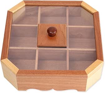 Kasfam - Caja para Aperitivos (Madera, con Tapa, 26 x 30 x 9 cm): Amazon.es: Hogar
