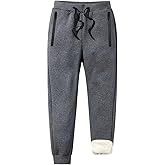 ZGZZ7 Men's Winter Warm Fleece Pants Sherpa Lined Sweatpants Active Thermal Running Joggers Pants