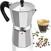 Aluminum 12 Cup 600ml Moka Pot Express Coffee Maker Stovetop Espresso | Percolator Coffeemaker Italian Classic Style Brewing Greca Cafe Machine for Cafeteras Lover Camping Travel Home Use 20oz