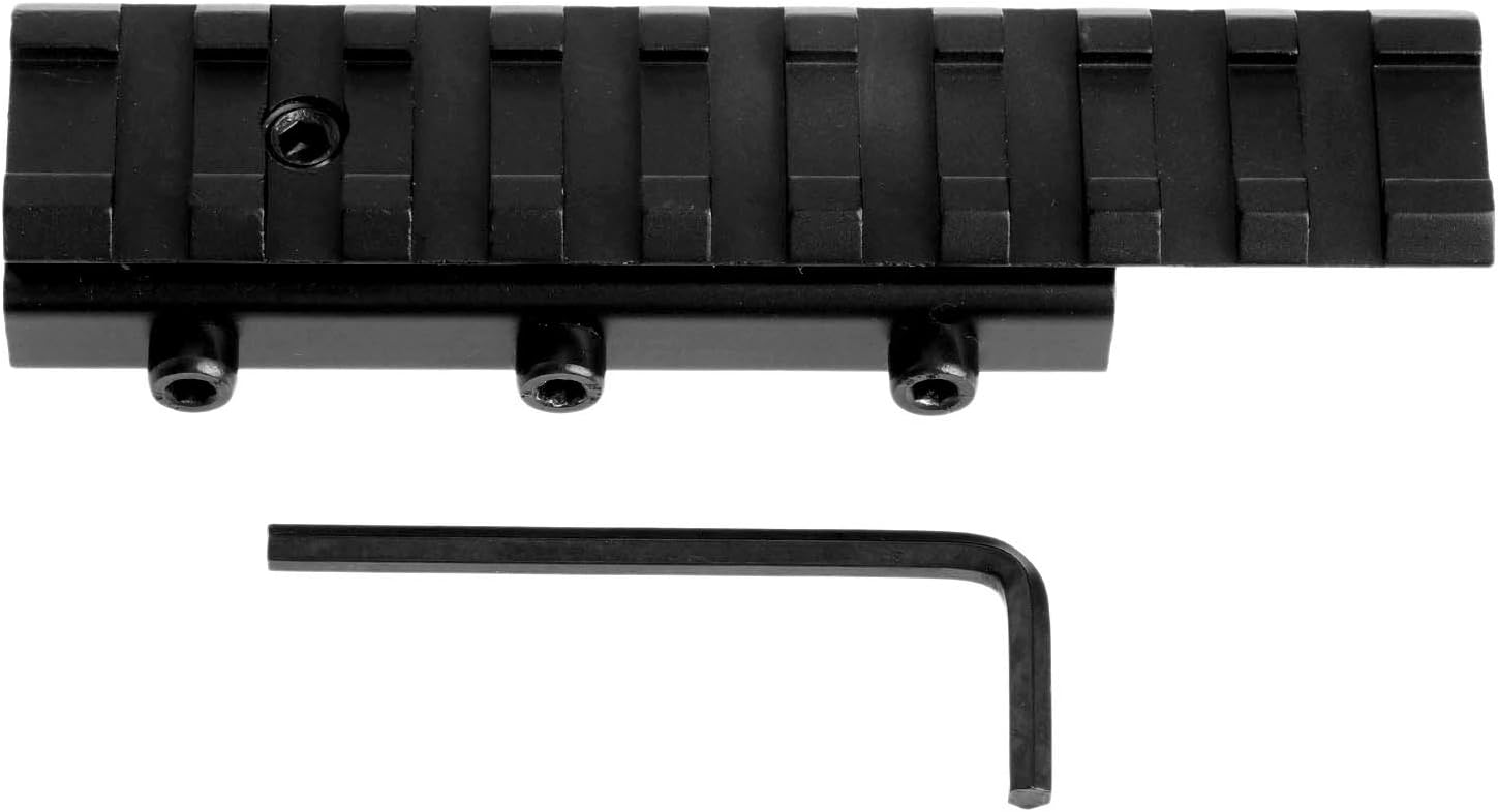 Dophee Dovetail to Picatinny Extension Adapter, 11-20mm/0.43-0.78in Rail Mount Base for Outdoorsport, Black, 100mm-3 nails - Image 4
