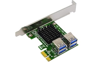 PCIe Riser, Ubit Latest Mining Expansion Card 1 to 4 PCI-E Riser Adapter Board PCI-E USB 3.0 PCI-E Rabbet GPU Riser Extender-