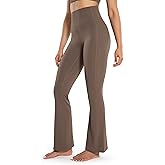 ENERBLOOM Women's Workout Flare Yoga Pants with Pockets High Waisted Bootcut Leggings Tummy Control 30''