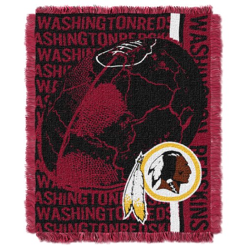 NFL Washington Redskins Double Play Jacquard Throw, 48