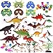 88 PCS Dinosaur Toys Jurassic World Playset Including Assorted Dinosaur Figures,Stamps,Masks,Dino Eggs, Dinosaur Stickers And More For Party Favor,Birthday Gift,Easter Egg Fillers