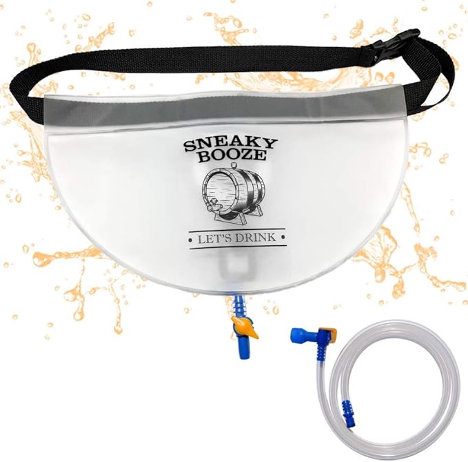 Sneaky Booze Hidden Flask Pouch For Men And Women Portable 32oz Undetectable Alcohol Bag