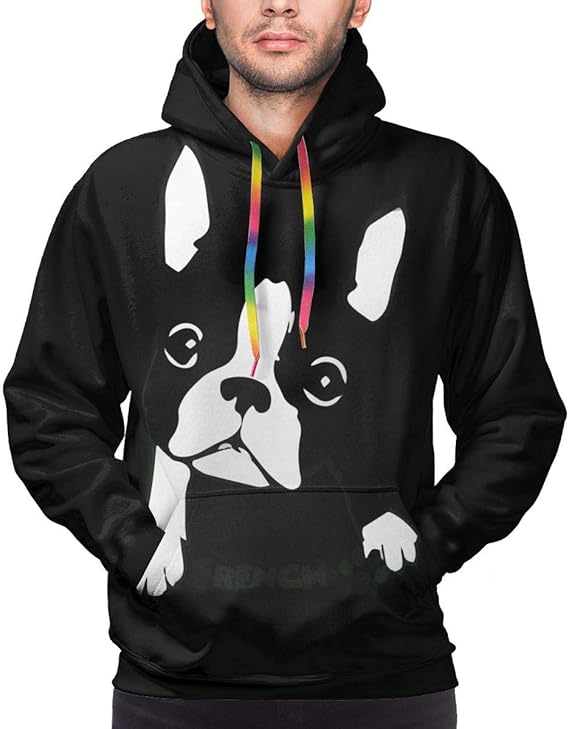 Amazon Co Jp フレンチブルドッグアートドッグ パーカー メンズ 秋服 長袖 軽い 柔ら 快適 スウェットパーカー ゆったり カジュアル 人気 服 メンズ 春 秋 冬 服 ファッション小物