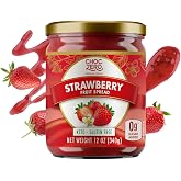 ChocZero Sugar Free Strawberry Jam, 12 oz Jar | No Sugar Alcohols, Keto, Low Calorie, High Fiber, Gluten Free, Low Carb Baking &amp; Desserts