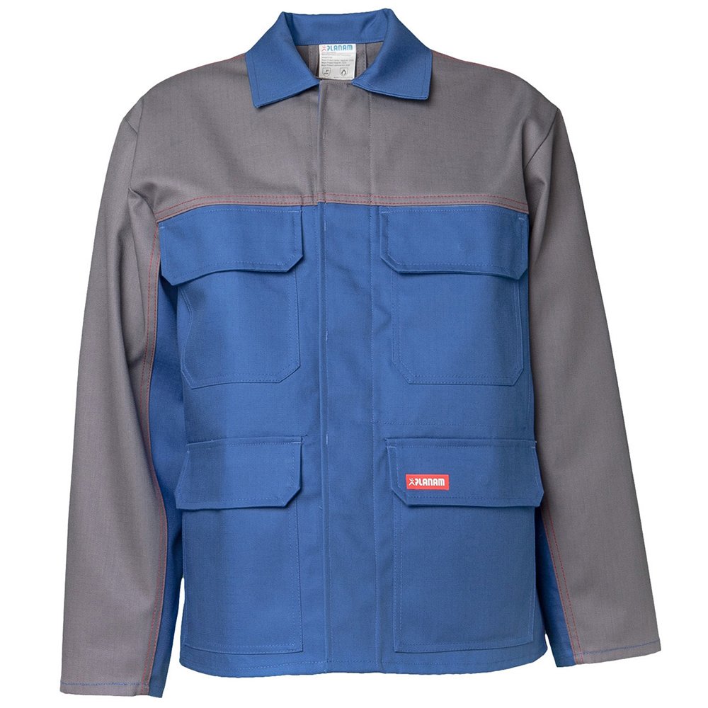 Planam 5200090 Size 90 "Major Protect" 1-Layer Jacket - Royal Blue/Grey