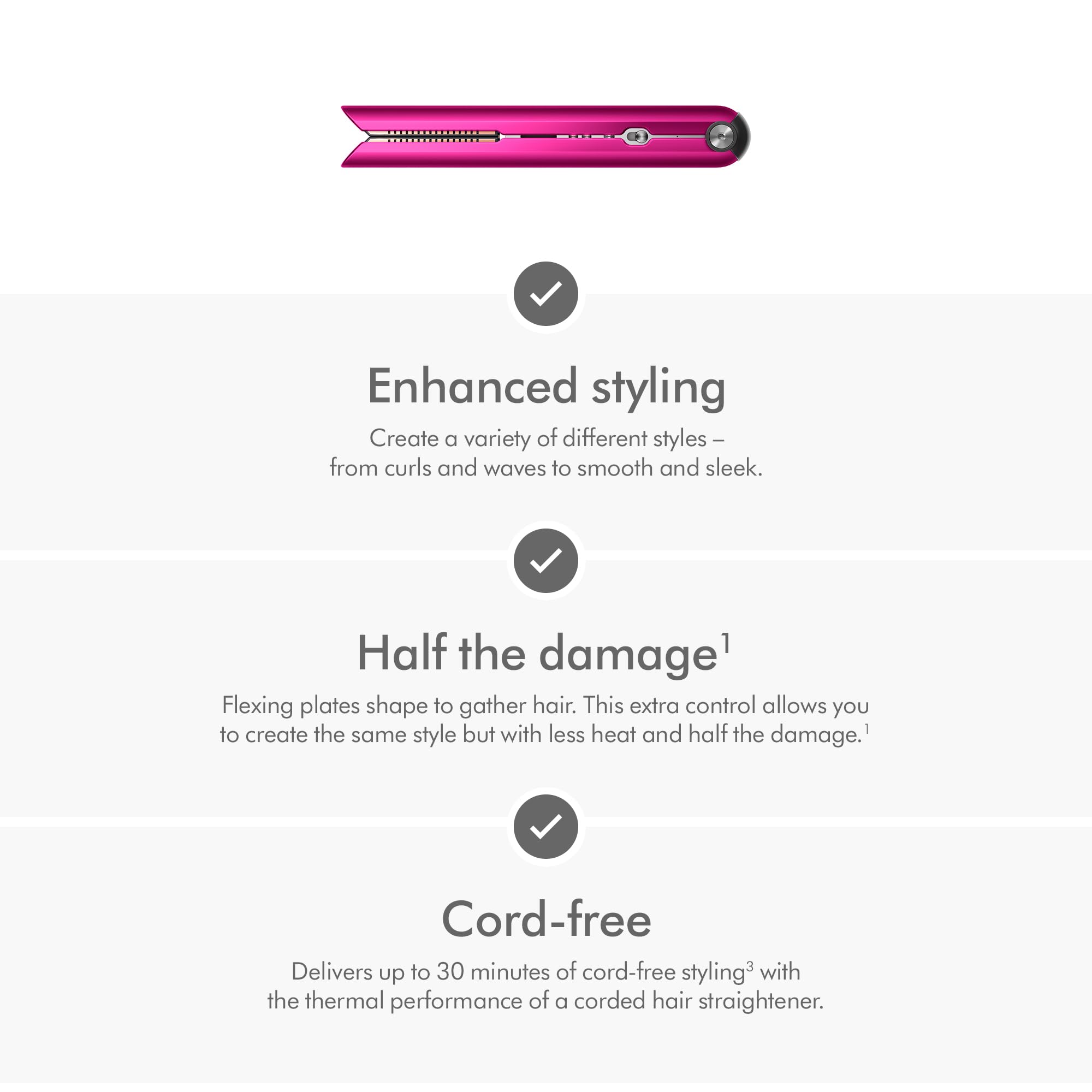 Dyson Corrale? Hair Straightener, Fuchsia/Fuchsia